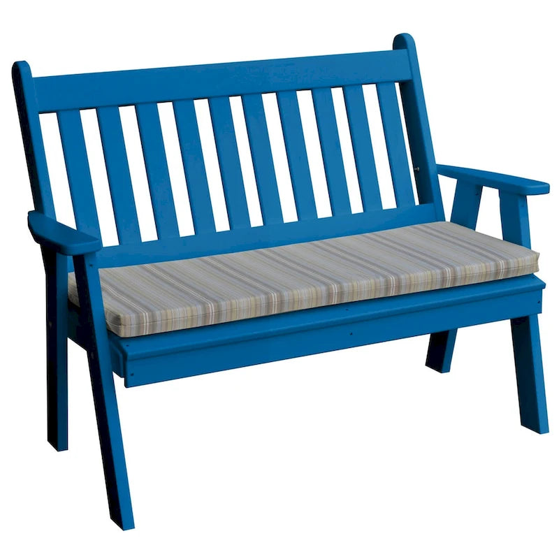 Banc de jardin anglais traditionnel en polyéthylène de 120 cm