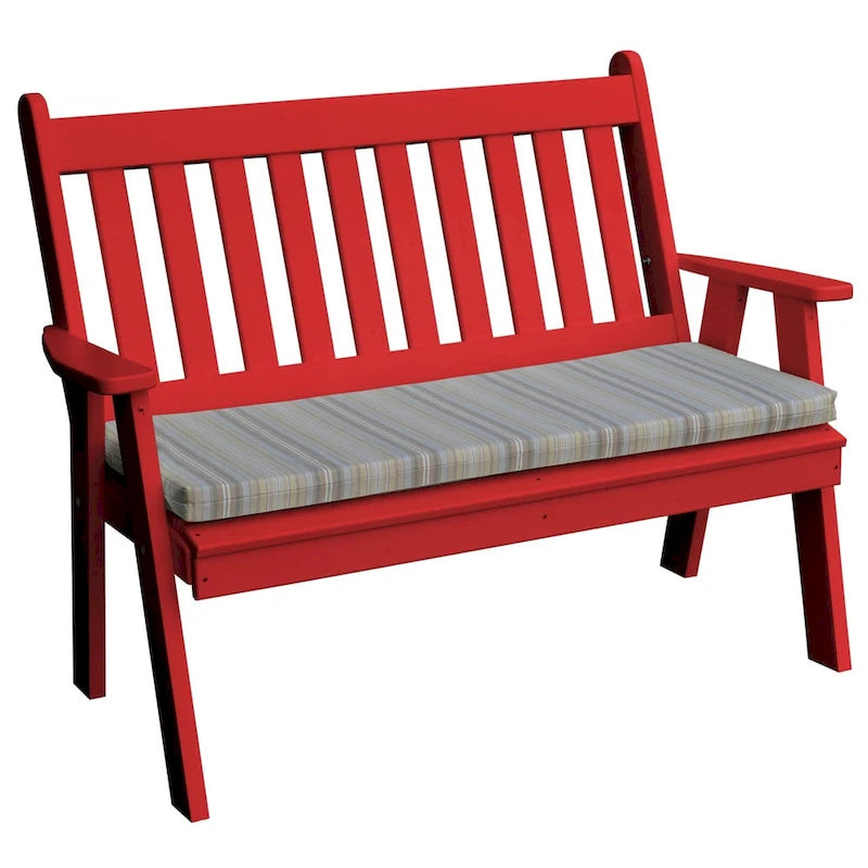 Banc de jardin anglais traditionnel en polyéthylène de 120 cm