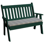 Banc de jardin anglais traditionnel en polyéthylène de 120 cm