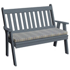 Banc de jardin anglais traditionnel en polyéthylène de 120 cm