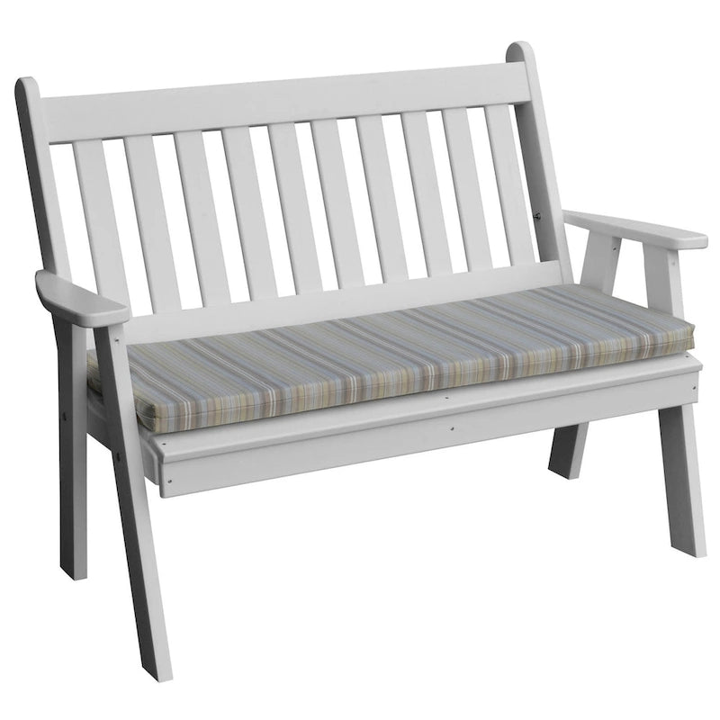 Banc de jardin anglais traditionnel en polyéthylène de 120 cm