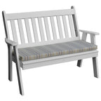 Banc de jardin anglais traditionnel en polyéthylène de 120 cm
