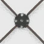 Table carrée en verre trempé et métal de 31,5 cm avec plateau à motif ondulé lisse