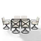Ensemble de salle à manger d'extérieur Crosley Kaplan 7 pièces - 122 cm (L) x 99 cm (P) x 37 cm (H)