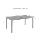 Ensemble de salle à manger d'extérieur Crosley Kaplan 7 pièces - 122 cm (L) x 99 cm (P) x 37 cm (H)