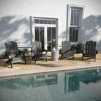 Ensemble de 4 chaises Adirondack tout temps avec porte-gobelets