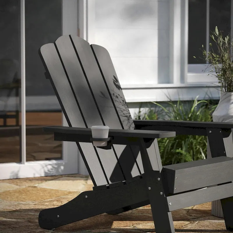 Ensemble de 4 chaises Adirondack tout temps avec porte-gobelets