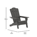 Ensemble de 4 chaises Adirondack tout temps avec porte-gobelets
