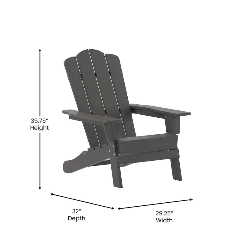Ensemble de 4 chaises Adirondack tout temps avec porte-gobelets