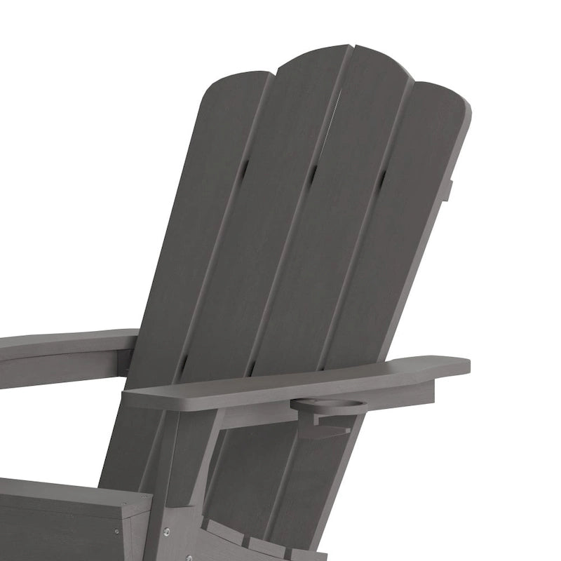 Ensemble de 4 chaises Adirondack tout temps avec porte-gobelets
