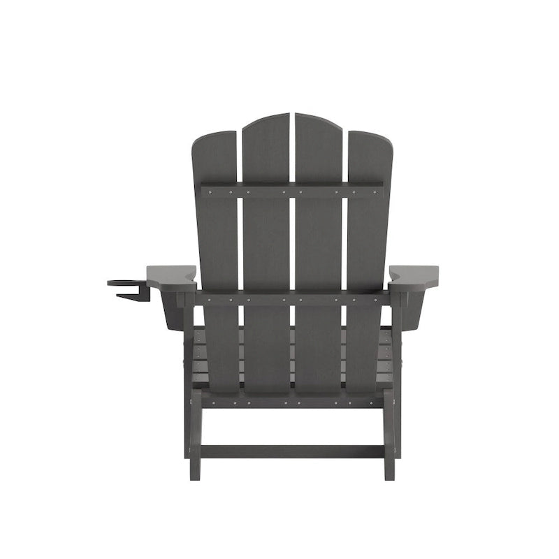 Ensemble de 4 chaises Adirondack tout temps avec porte-gobelets
