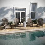 Ensemble de 4 chaises Adirondack tout temps avec porte-gobelets