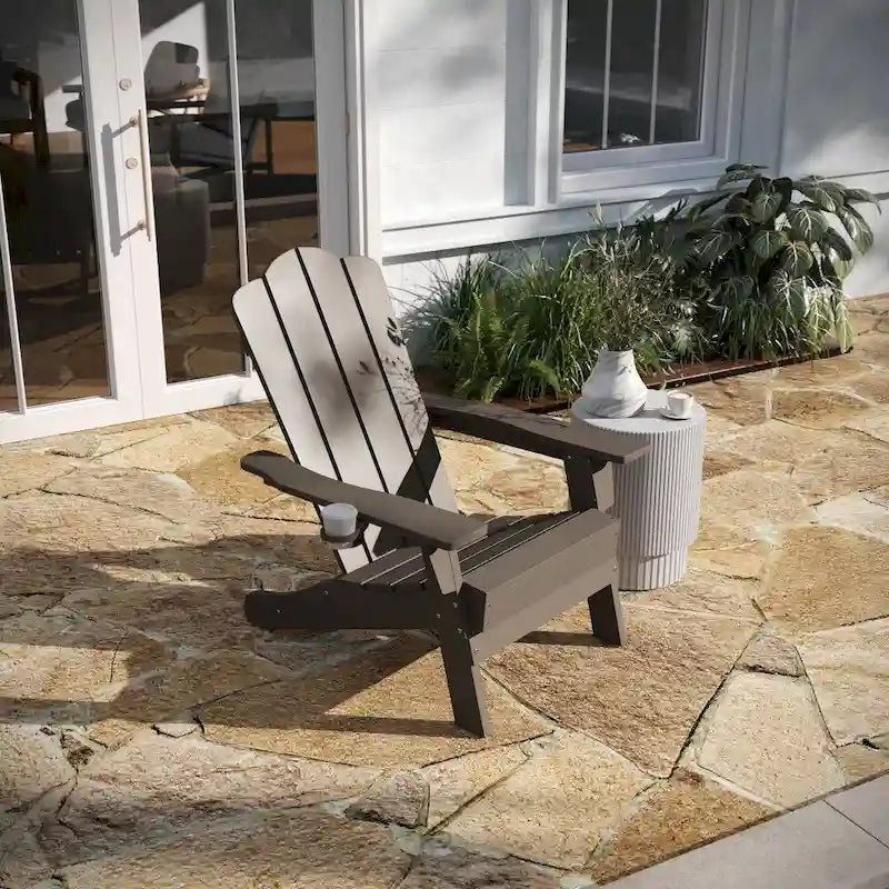 Ensemble de 4 chaises Adirondack tout temps avec porte-gobelets
