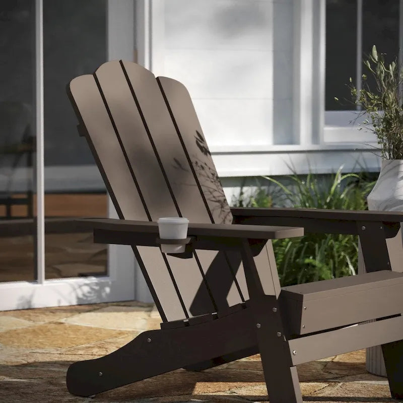Ensemble de 4 chaises Adirondack tout temps avec porte-gobelets