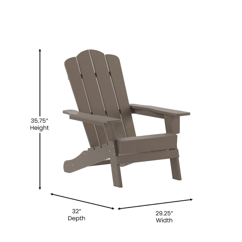 Ensemble de 4 chaises Adirondack tout temps avec porte-gobelets