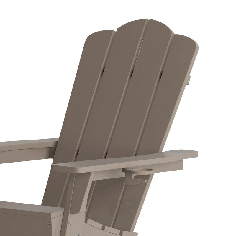 Ensemble de 4 chaises Adirondack tout temps avec porte-gobelets