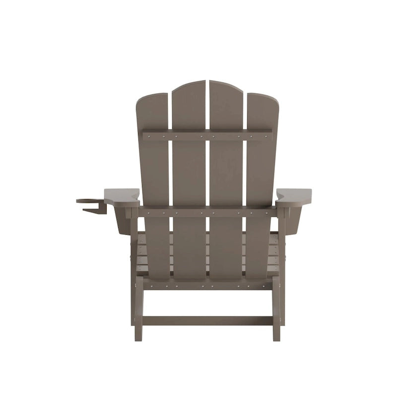 Ensemble de 4 chaises Adirondack tout temps avec porte-gobelets