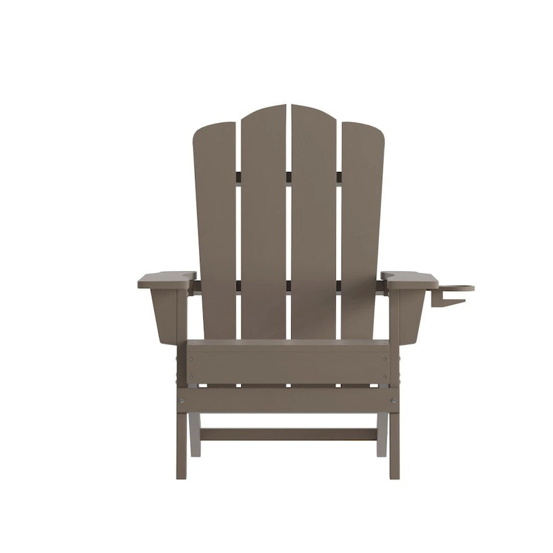 Ensemble de 4 chaises Adirondack tout temps avec porte-gobelets