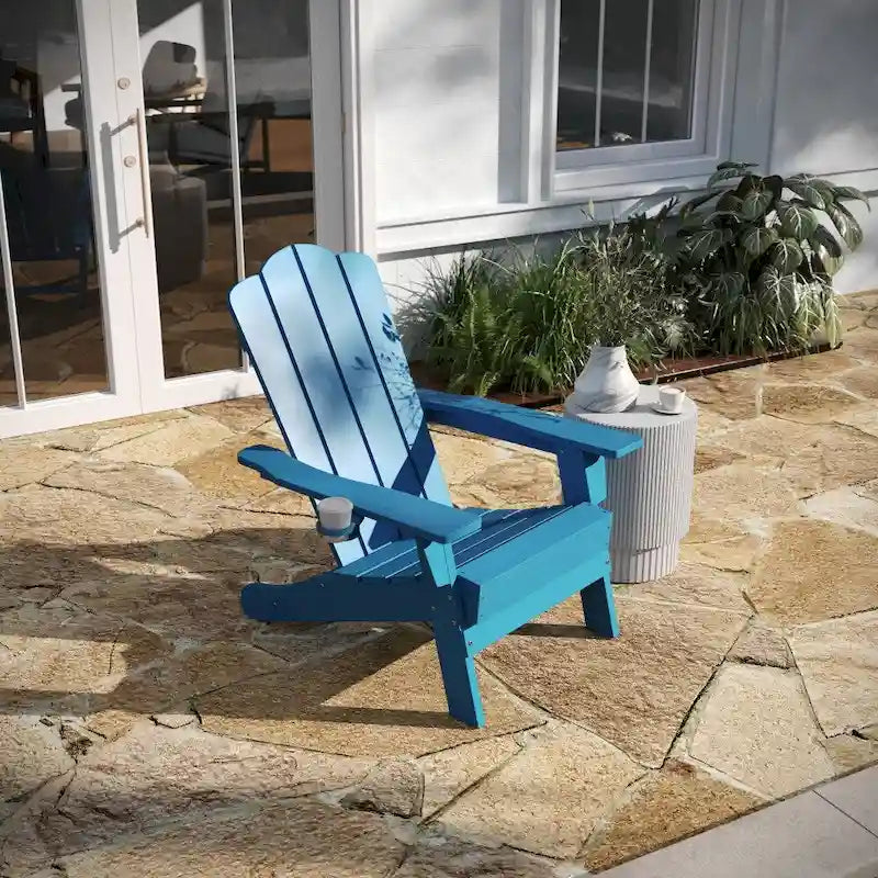 Ensemble de 4 chaises Adirondack tout temps avec porte-gobelets
