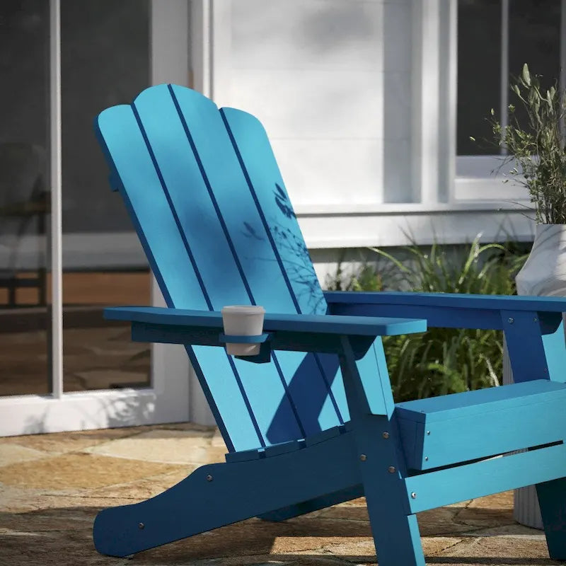 Ensemble de 4 chaises Adirondack tout temps avec porte-gobelets