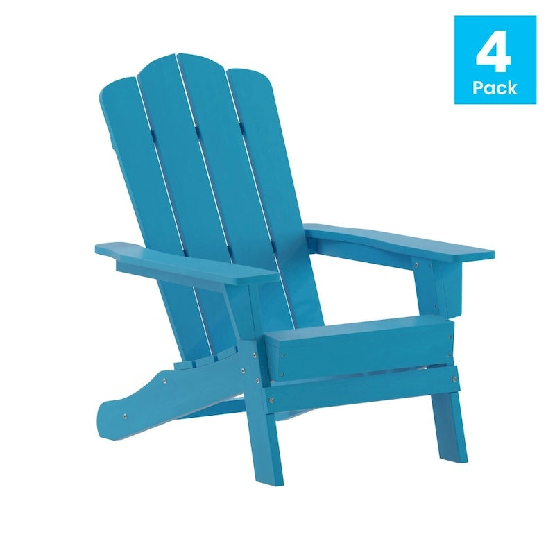 Ensemble de 4 chaises Adirondack tout temps avec porte-gobelets