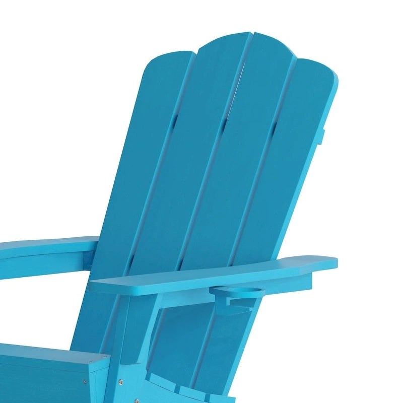 Ensemble de 4 chaises Adirondack tout temps avec porte-gobelets