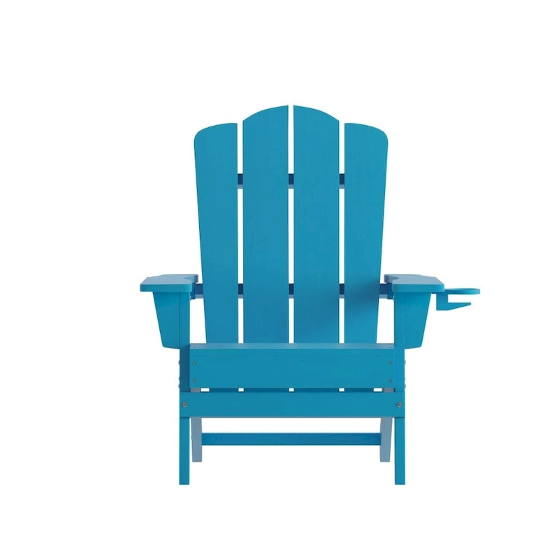Ensemble de 4 chaises Adirondack tout temps avec porte-gobelets