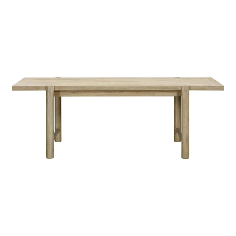 Table de salle à manger rectangulaire d'extérieur Gata en teck clair