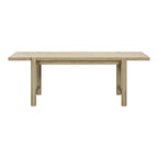 Table de salle à manger rectangulaire d'extérieur Gata en teck clair
