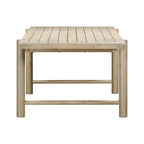 Table de salle à manger rectangulaire d'extérieur Gata en teck clair