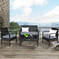 Ensemble de mobilier de jardin en rotin Costway 8 pièces - Ensemble de 8 pièces