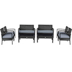Ensemble de mobilier de jardin en rotin Costway 8 pièces - Ensemble de 8 pièces
