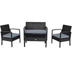 Ensemble de mobilier de jardin en rotin Costway 8 pièces - Ensemble de 8 pièces
