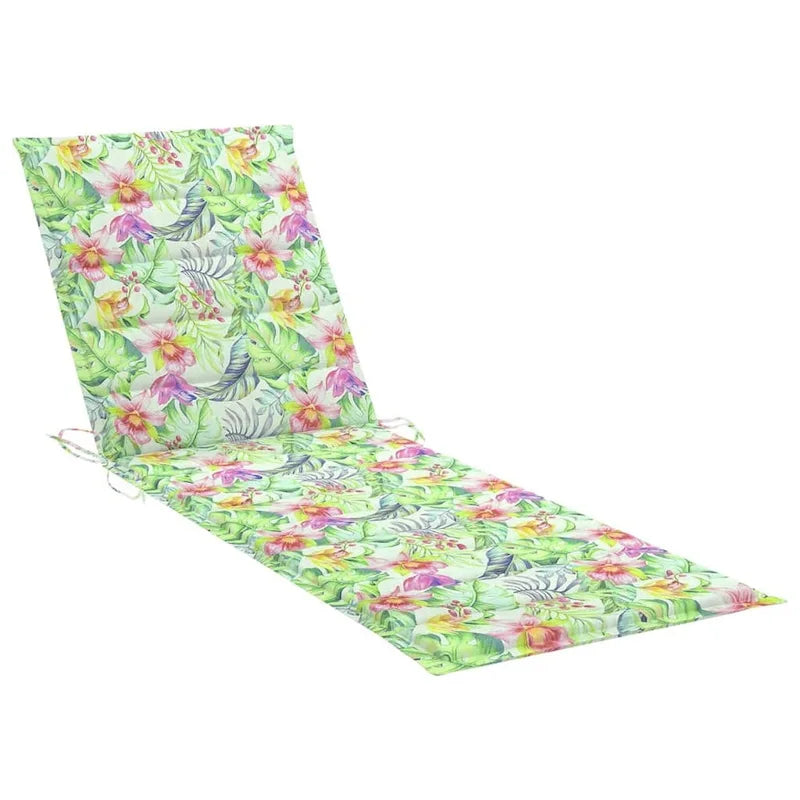 Chaise longue de patio vidaXL avec coussin, chaise longue pliante en bois d'acacia massif - 78,7 x 24 x 11,8/33,9