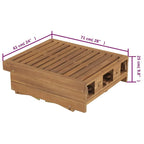 Chaise longue de patio vidaXL avec coussin, chaise longue pliante en bois d'acacia massif - 78,7 x 24 x 11,8/33,9