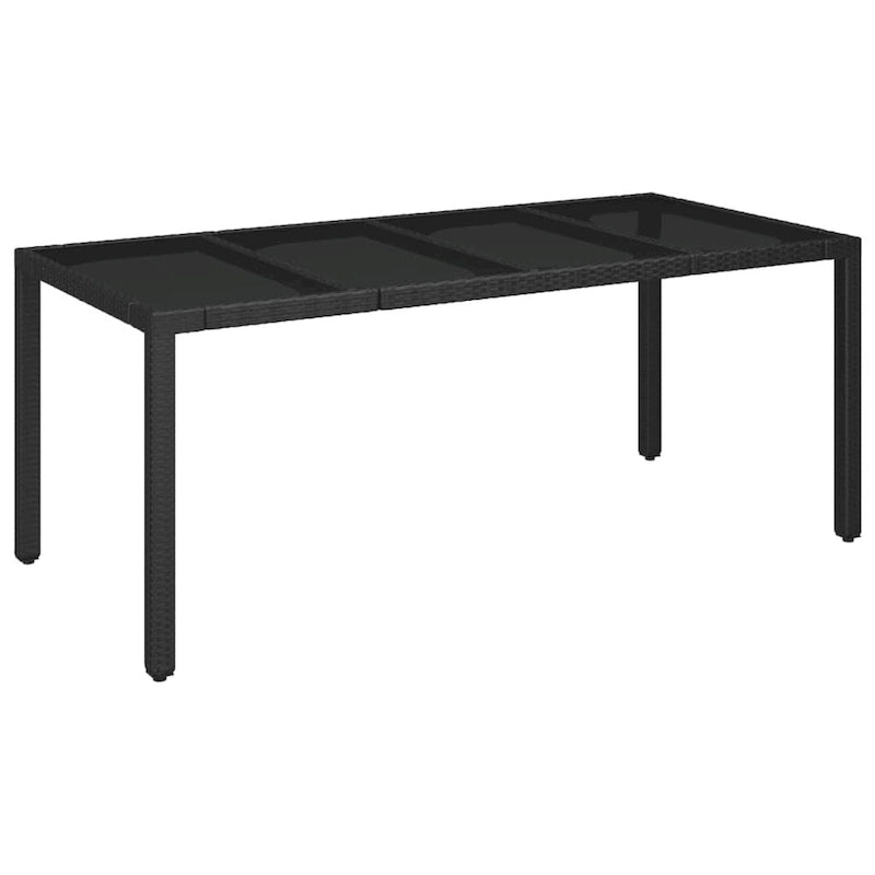 Ensemble de salle à manger d'extérieur 3 pièces vidaXL avec coussins, en polyrotin noir - 18,9 x 21,7 x 34,6