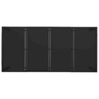 Ensemble de salle à manger d'extérieur 3 pièces vidaXL avec coussins, en polyrotin noir - 18,9 x 21,7 x 34,6