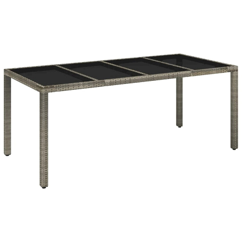 Ensemble de salle à manger d'extérieur 3 pièces vidaXL avec coussins, en polyrotin noir - 18,9 x 21,7 x 34,6