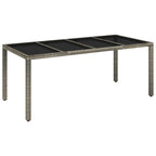 Ensemble de salle à manger d'extérieur 3 pièces vidaXL avec coussins, en polyrotin noir - 18,9 x 21,7 x 34,6