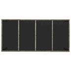 Ensemble de salle à manger d'extérieur 3 pièces vidaXL avec coussins, en polyrotin noir - 18,9 x 21,7 x 34,6