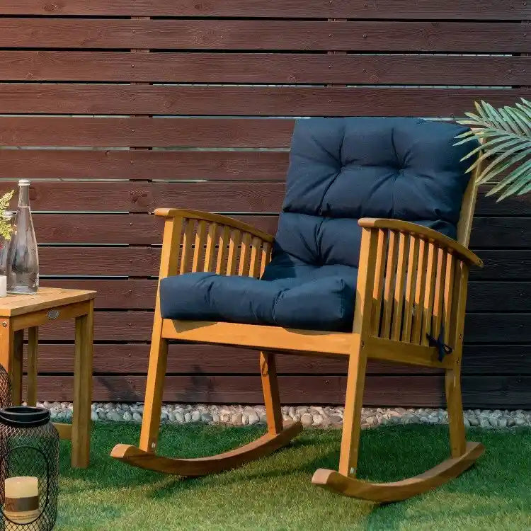 Coussin d'assise capitonné pour chaise de patio d'extérieur 22 x 44 - 44 (L) x 22 (l) x 5 (H)