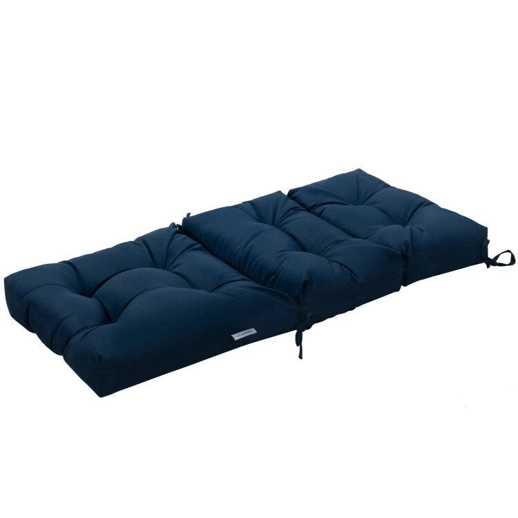 Coussin d'assise capitonné pour chaise de patio d'extérieur 22 x 44 - 44 (L) x 22 (l) x 5 (H)