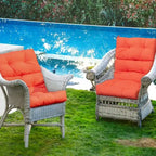 Coussin d'assise capitonné pour chaise de patio d'extérieur 22 x 44 - 44 (L) x 22 (l) x 5 (H)