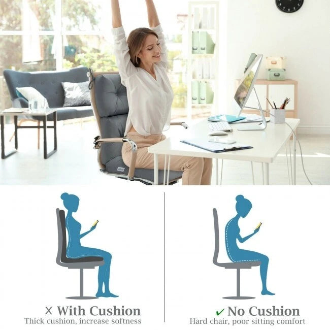 Coussin d'assise capitonné pour chaise de patio d'extérieur 22 x 44 - 44 (L) x 22 (l) x 5 (H)