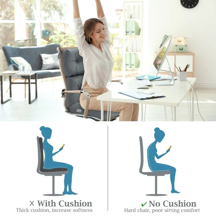 Coussin d'assise capitonné pour chaise de patio d'extérieur 22 x 44 - 44 (L) x 22 (l) x 5 (H)