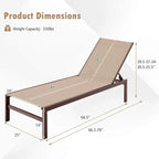 Costway Lot de 2 chaises longues inclinables 6 positions en aluminium - Voir les détails