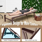 Costway Lot de 2 chaises longues inclinables 6 positions en aluminium - Voir les détails