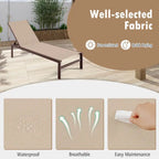 Costway Lot de 2 chaises longues inclinables 6 positions en aluminium - Voir les détails