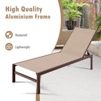 Costway Lot de 2 chaises longues inclinables 6 positions en aluminium - Voir les détails