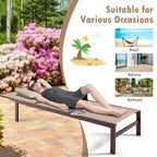 Costway Lot de 2 chaises longues inclinables 6 positions en aluminium - Voir les détails